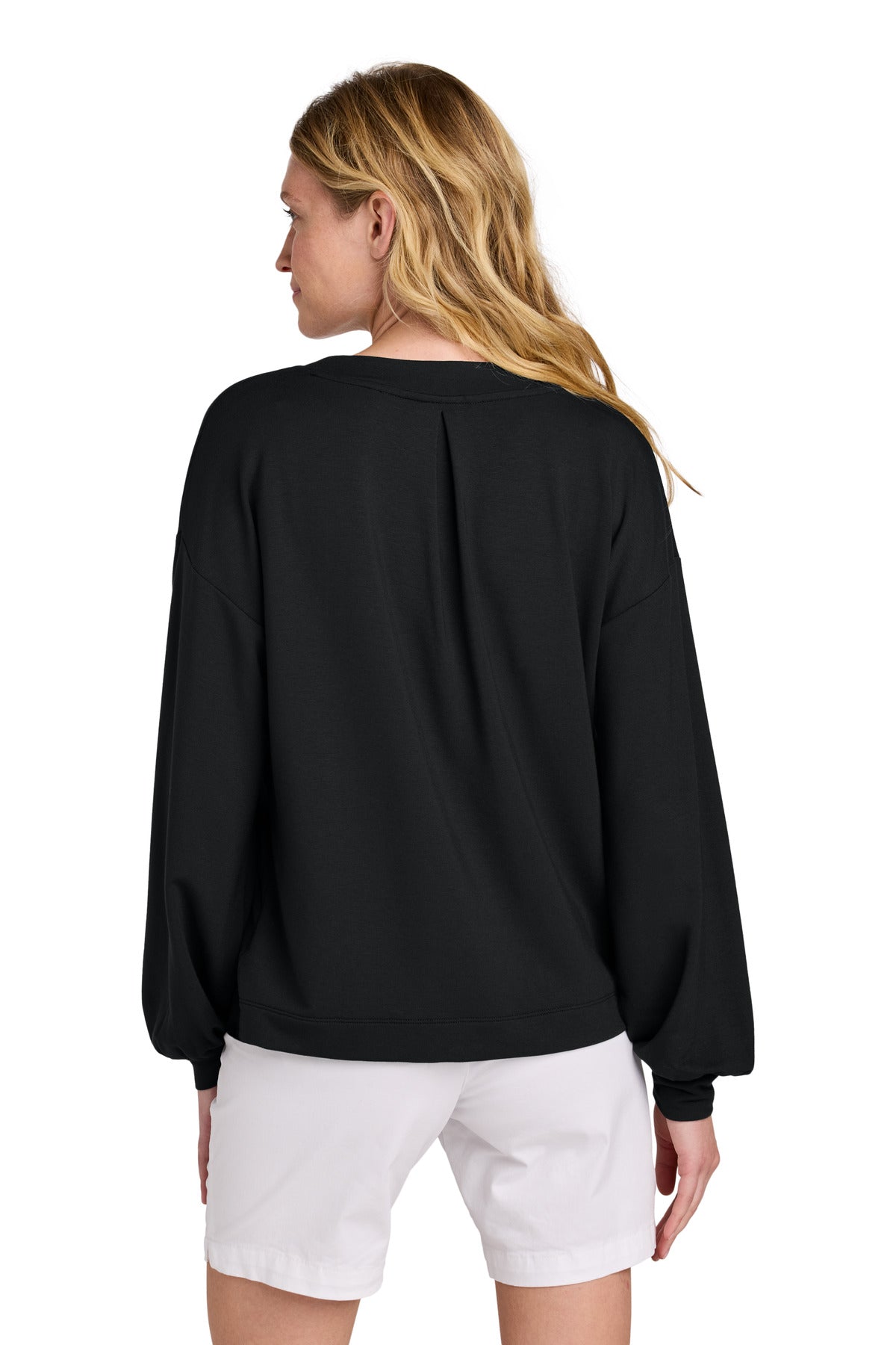 Custom Embroidered TravisMathew Women's Long Weekend V-Neck TM1LD009,Black