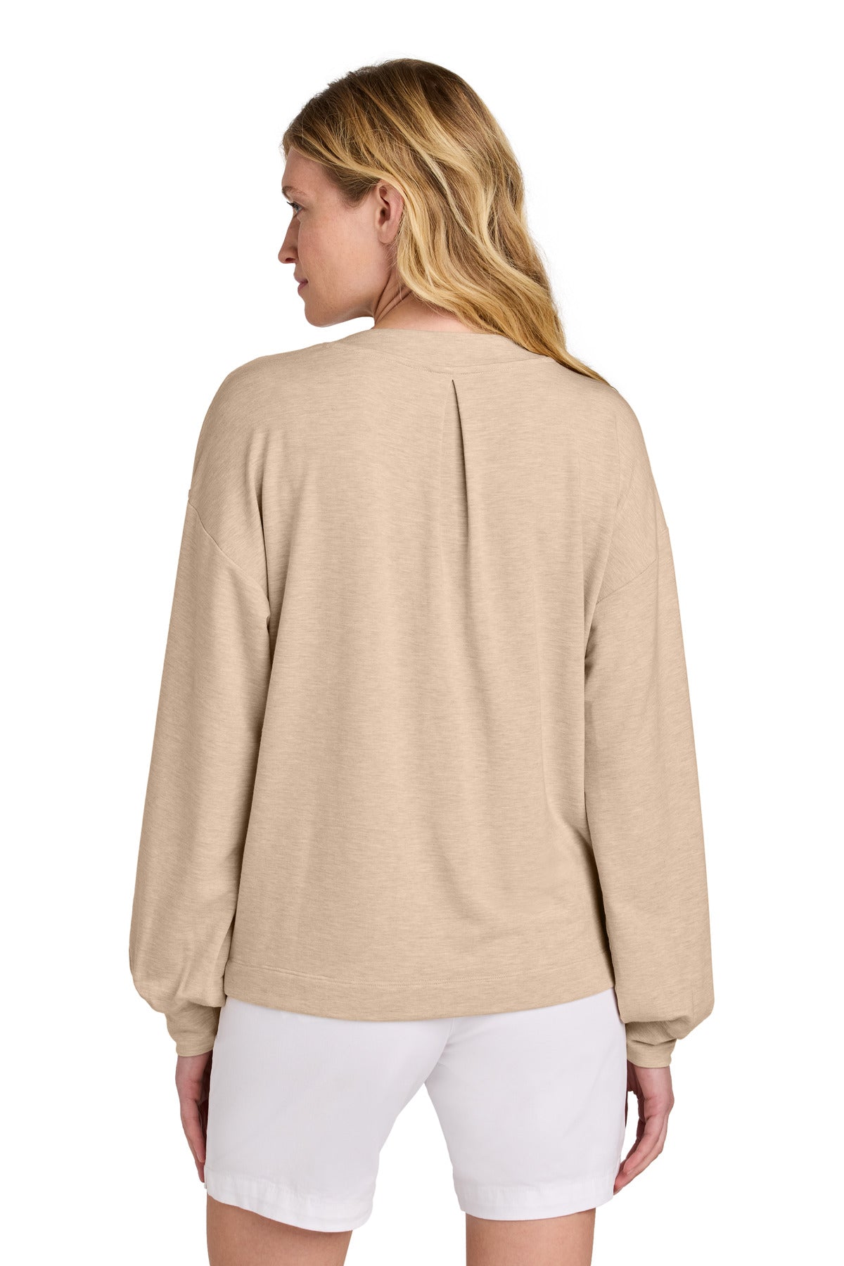 Custom Embroidered TravisMathew Women's Long Weekend V-Neck TM1LD009,Natural Heather