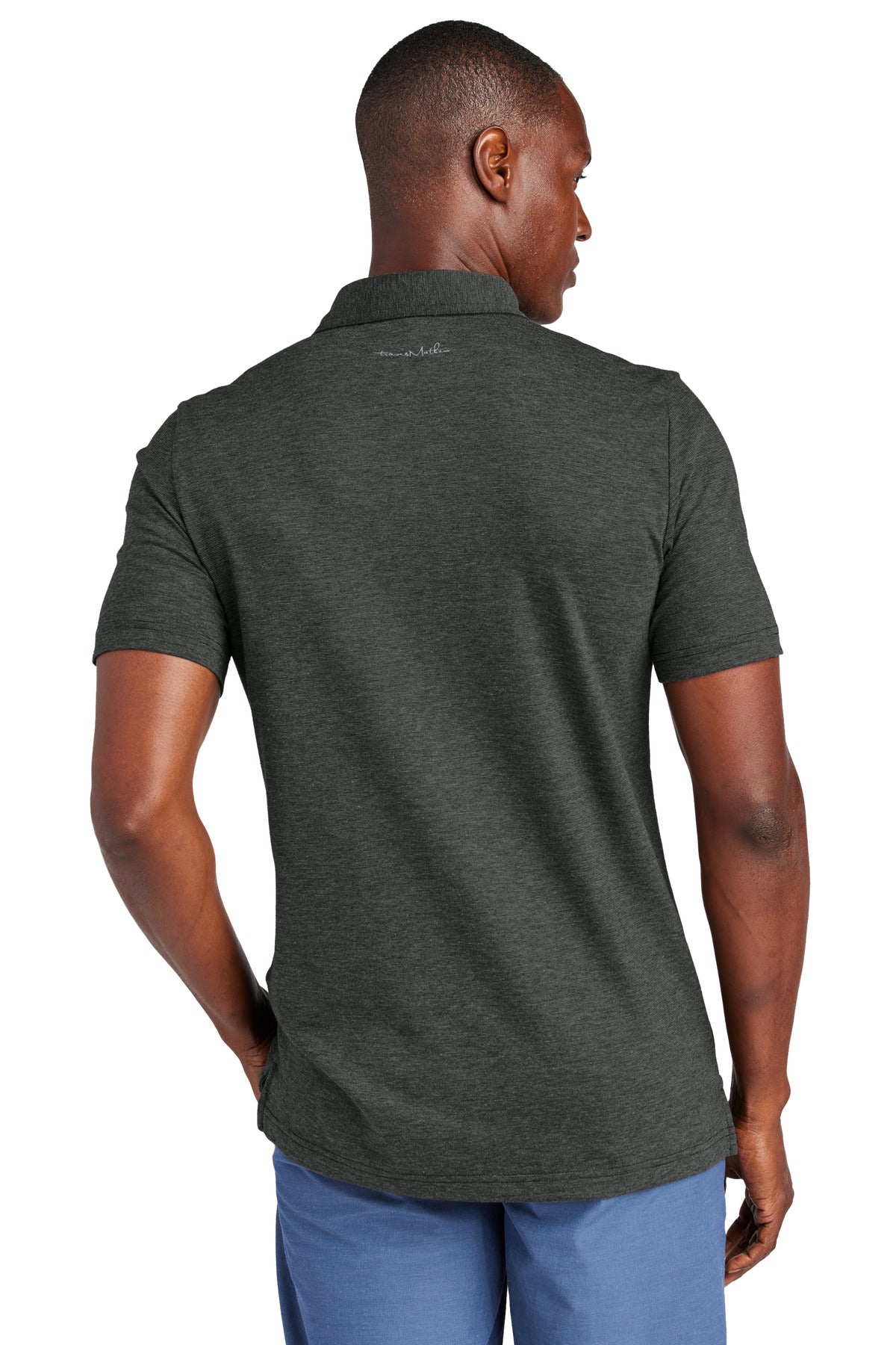 Custom Embroidered TravisMathew Polos/Knits in Black Heather