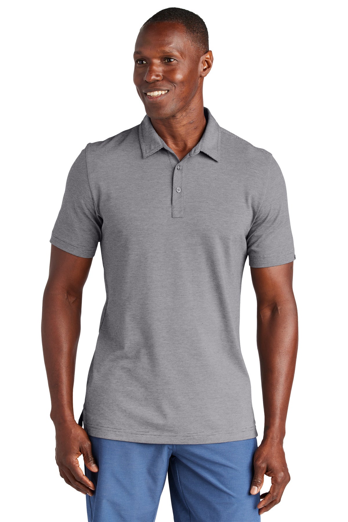 Custom Embroidered TravisMathew Polos/Knits in Dark Grey Heather