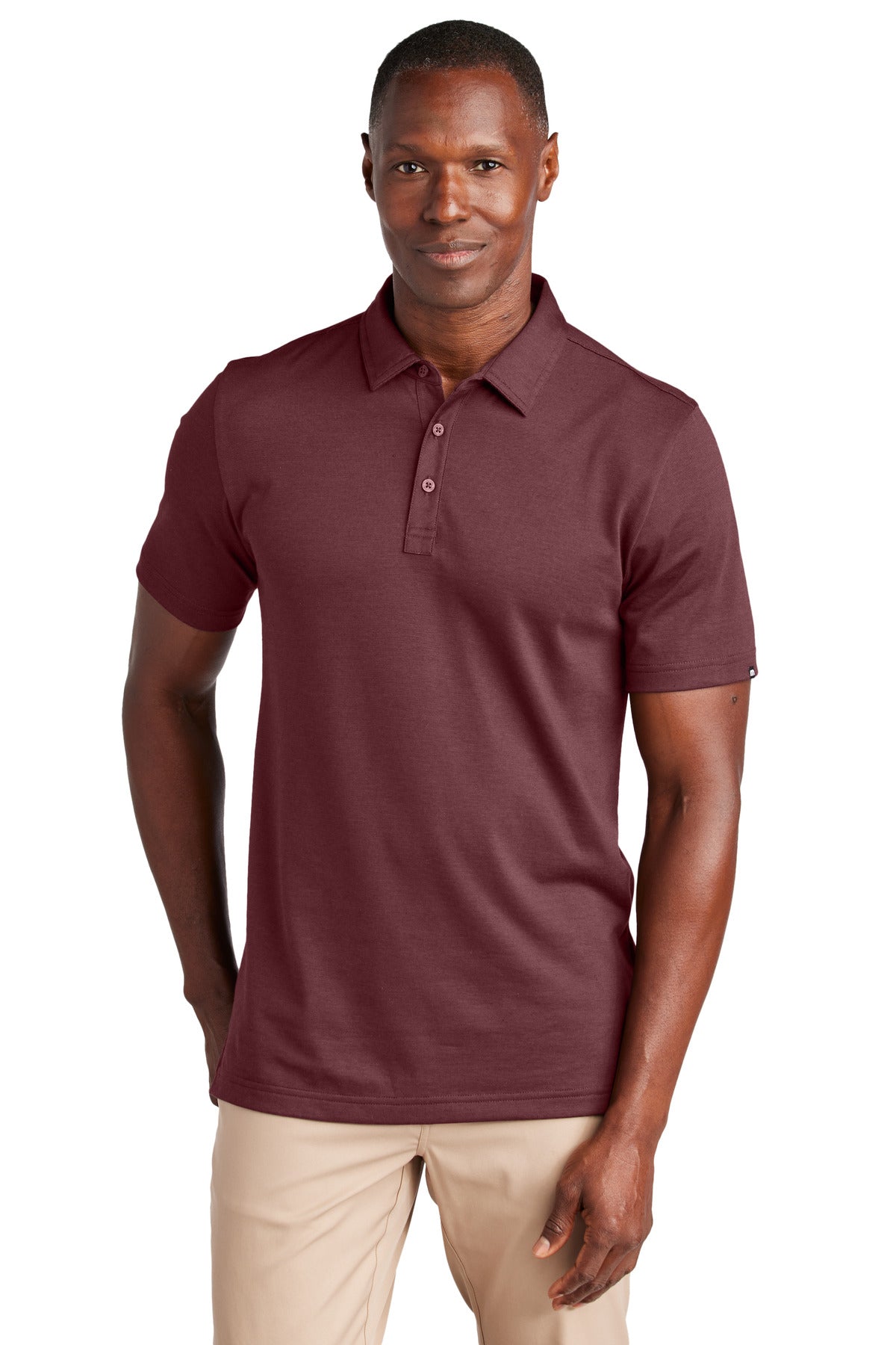 Custom Embroidered TravisMathew Polos/Knits in Oxblood Heather