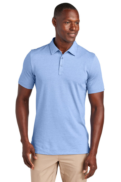 Custom Embroidered TravisMathew Polos/Knits in Strong Blue Heather