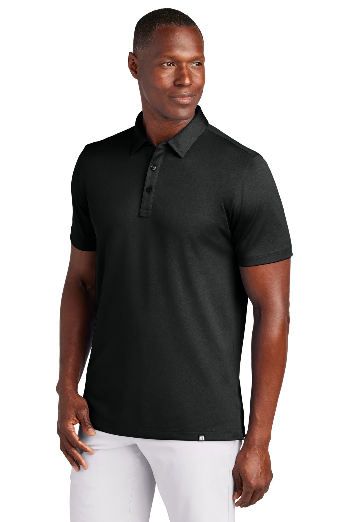 Custom Embroidered TravisMathew Polos/Knits in Black