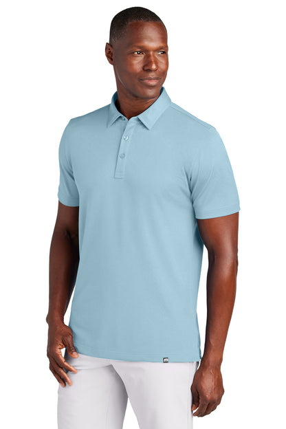 Custom Embroidered TravisMathew Polos/Knits in Light Denim Blue