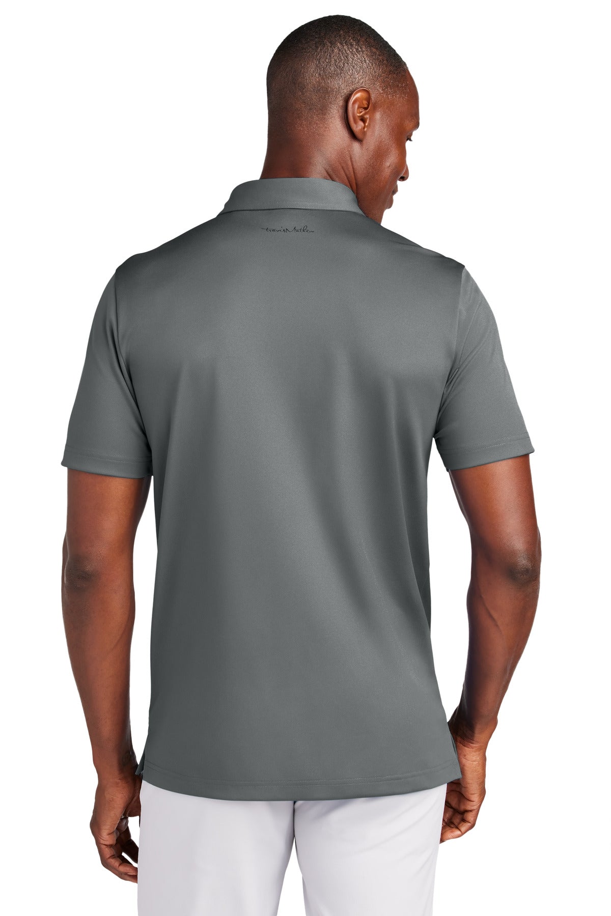 Custom Embroidered TravisMathew Polos/Knits in Stormy Grey