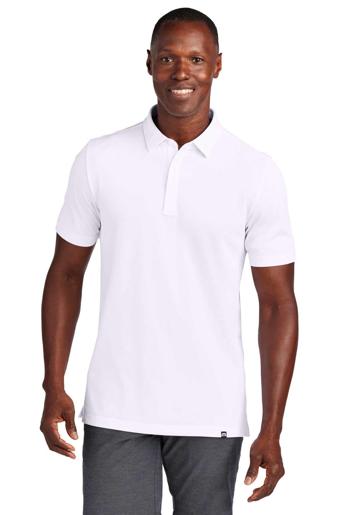 Custom Embroidered TravisMathew Polos/Knits in White