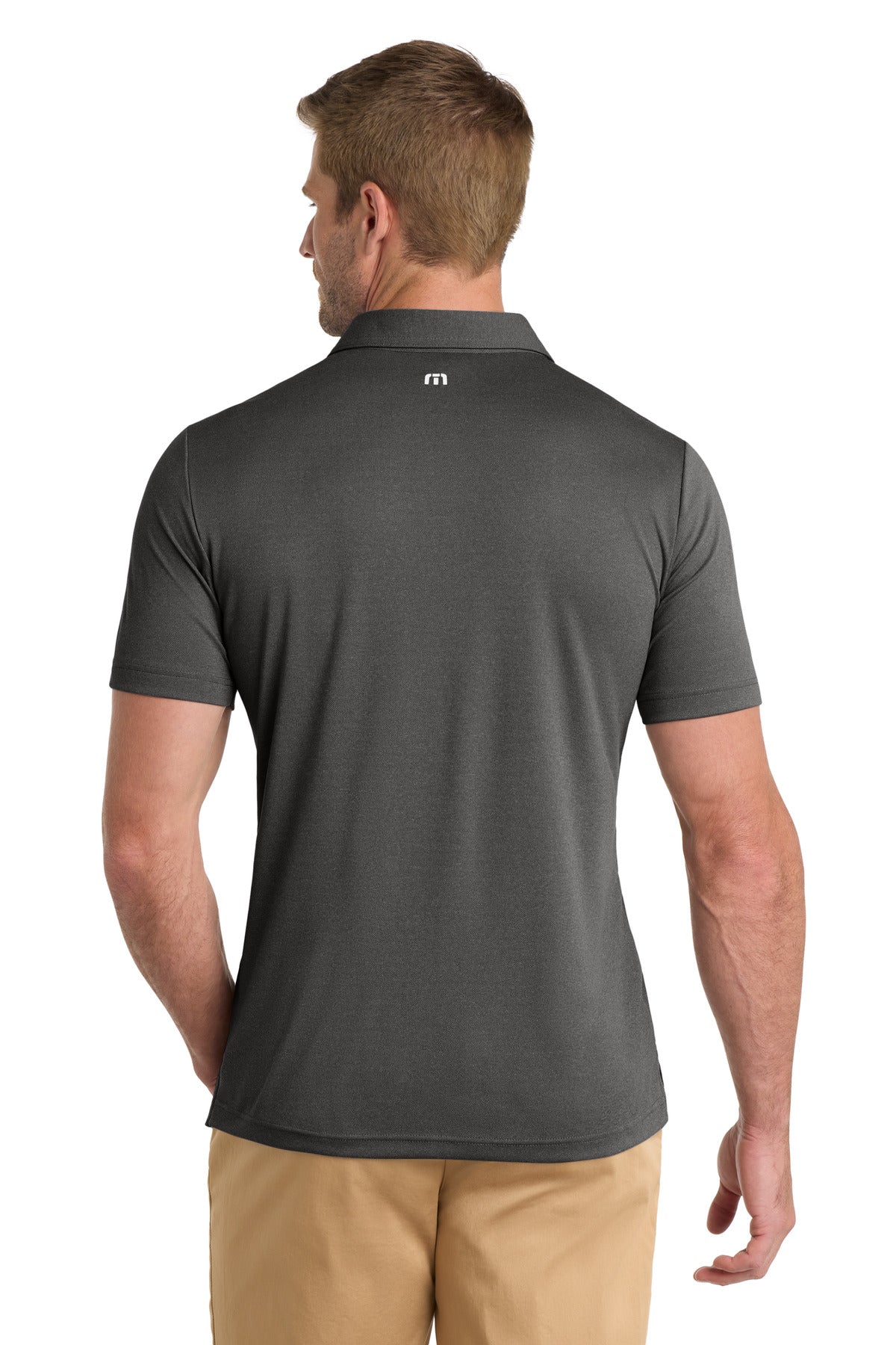 Custom Embroidered TravisMathew Coto Performance Polo. TM1MU410,Quiet Shade Grey Heather