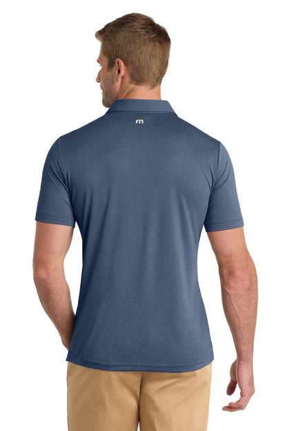 Custom Embroidered TravisMathew Coto Performance Polo. TM1MU410,Vintage Indigo/ Black