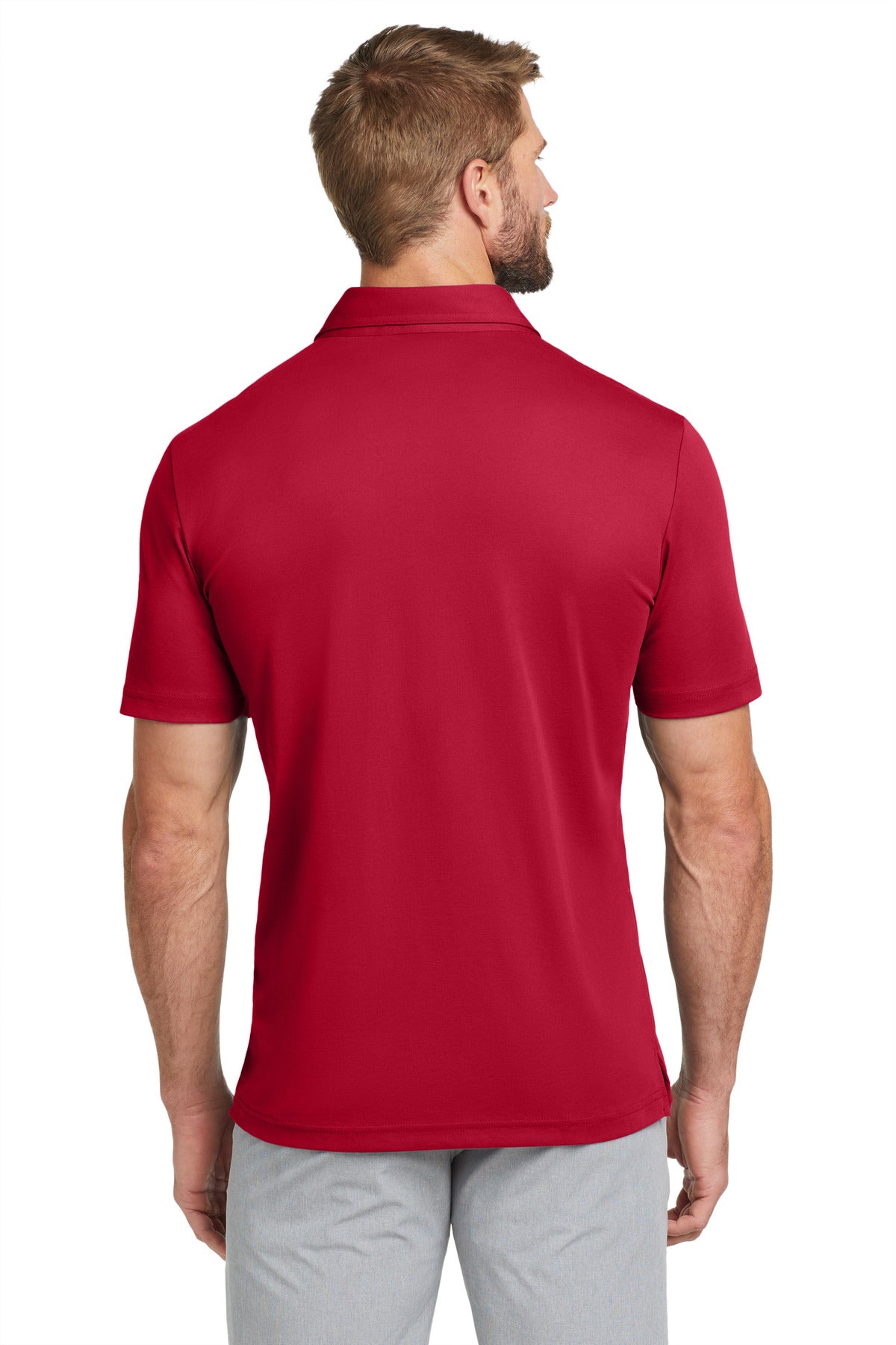 Custom Embroidered TravisMathew Oceanside Solid Polo. TM1MU411,Scooter Red