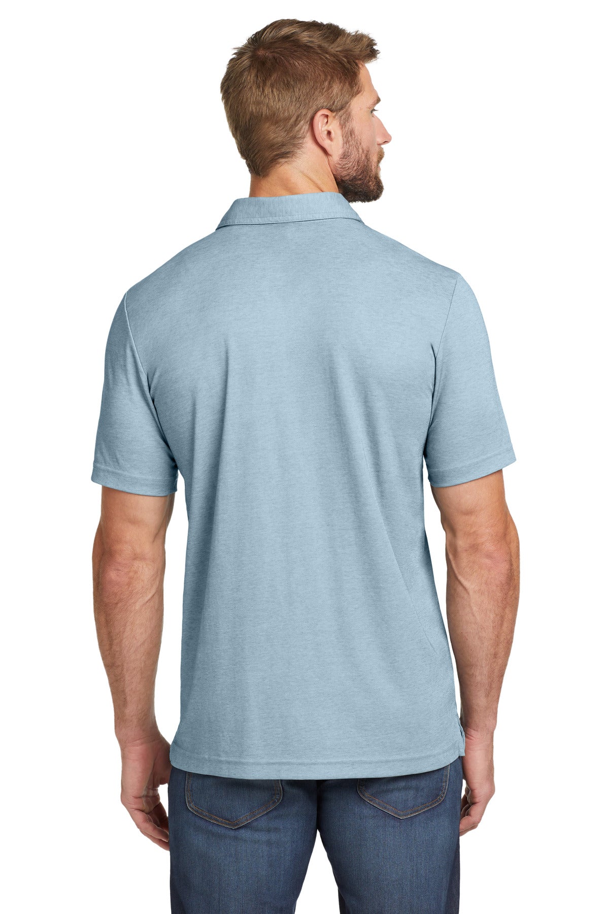 Custom Embroidered TravisMathew Oceanside Heather Polo. TM1MU412,Allure Heather
