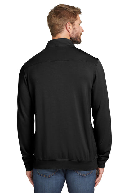 Custom Embroidered TravisMathew Newport 1/4-Zip Fleece. TM1MU419,Black