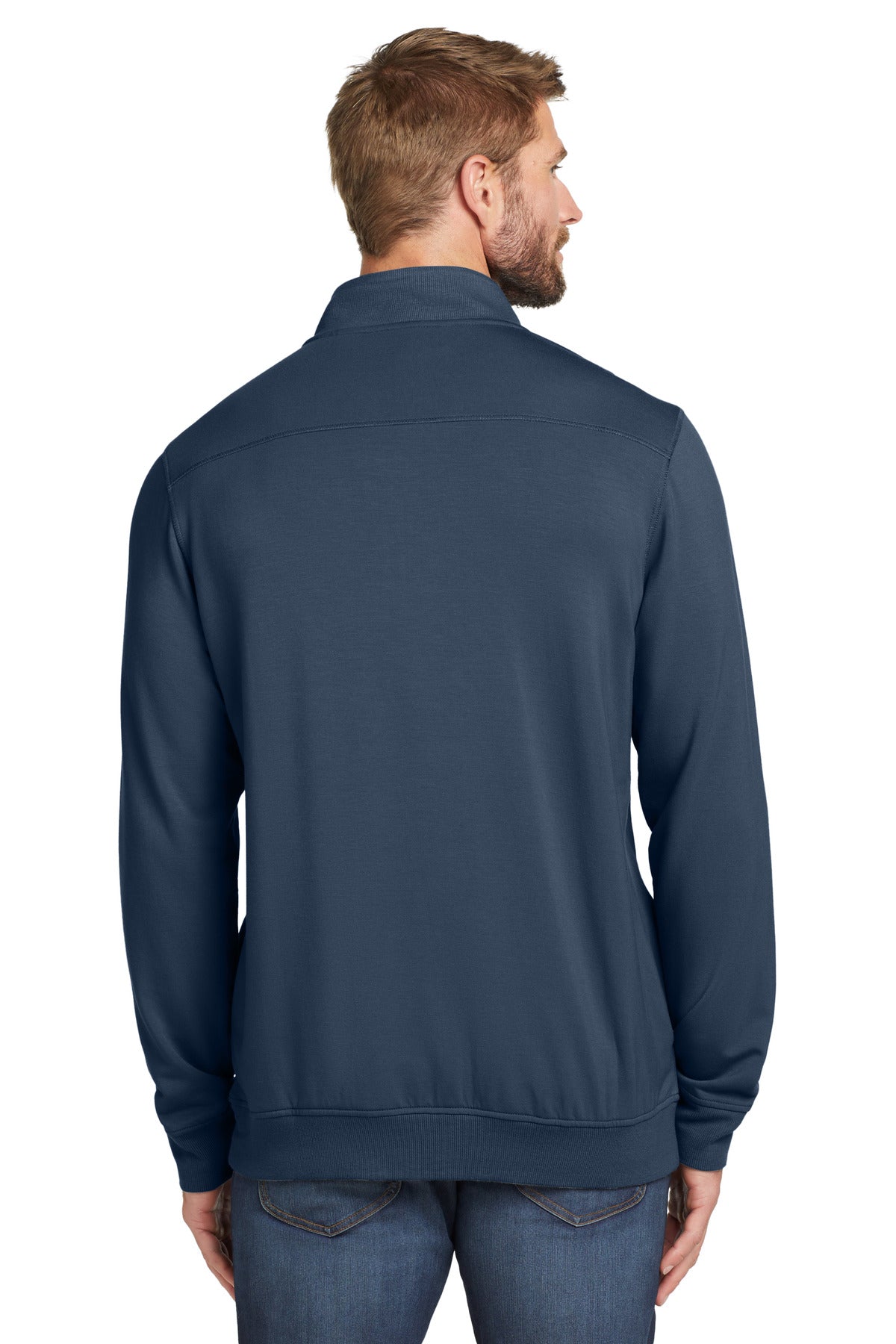 Custom Embroidered TravisMathew Newport 1/4-Zip Fleece. TM1MU419,Blue Nights