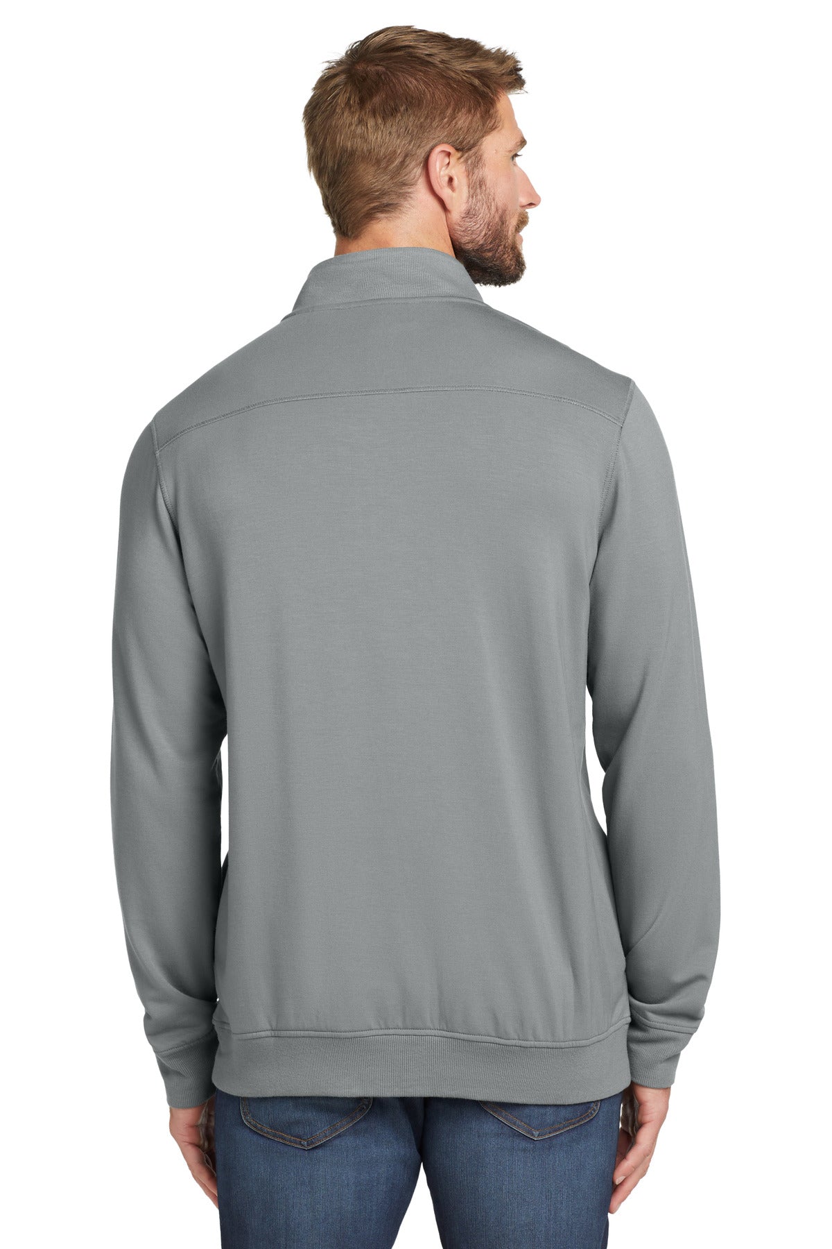 Custom Embroidered TravisMathew Newport 1/4-Zip Fleece. TM1MU419,Quiet Shade Grey