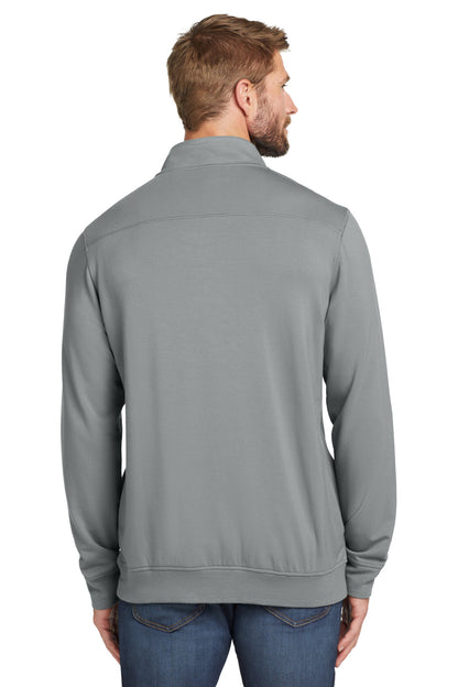 Custom Embroidered TravisMathew Newport 1/4-Zip Fleece. TM1MU419,Quiet Shade Grey