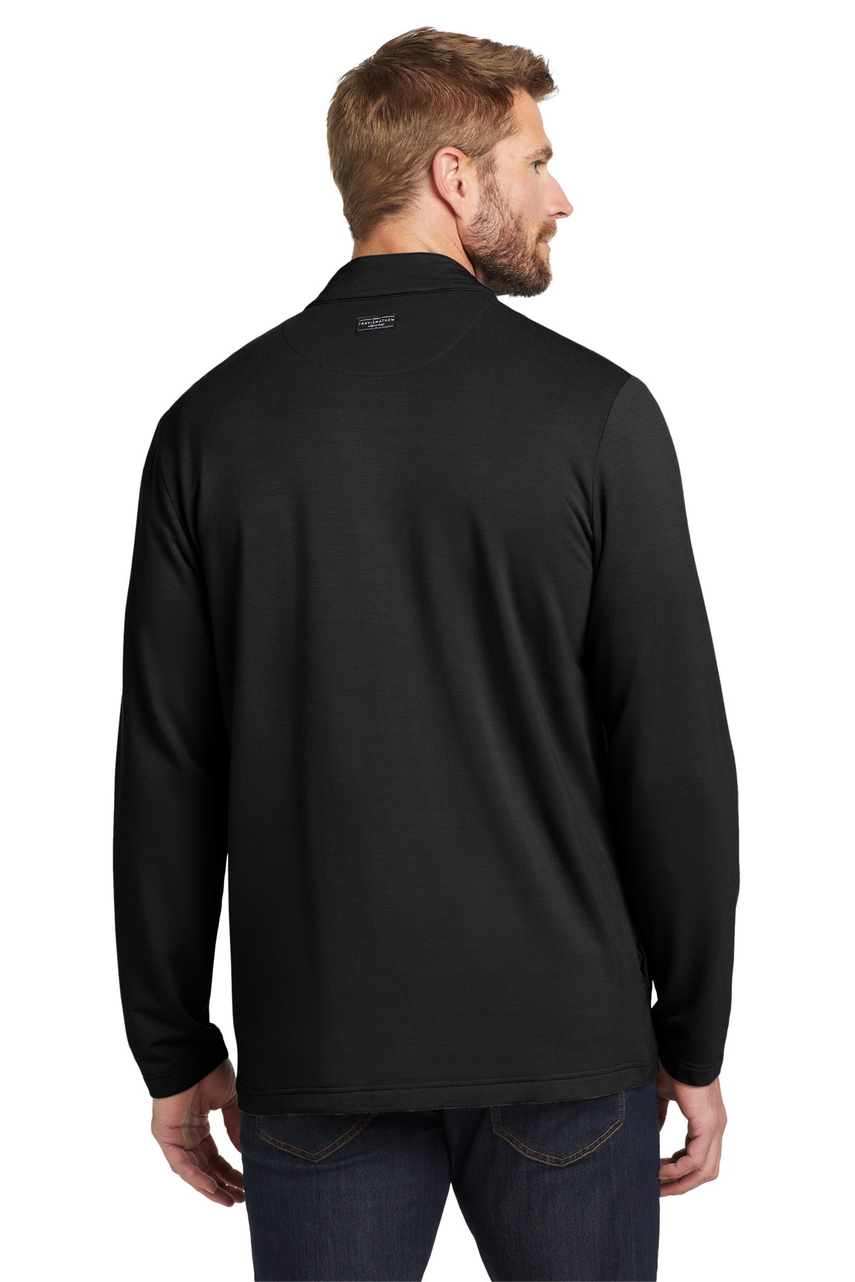 Custom Embroidered TravisMathew Newport Full-Zip Fleece. TM1MU420,Black