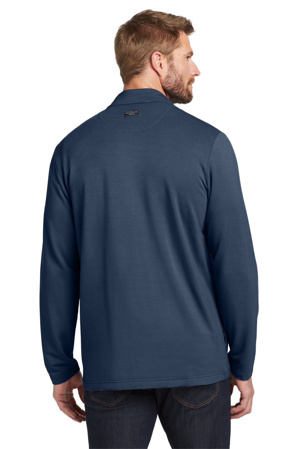 Custom Embroidered TravisMathew Newport Full-Zip Fleece. TM1MU420,Blue Nights