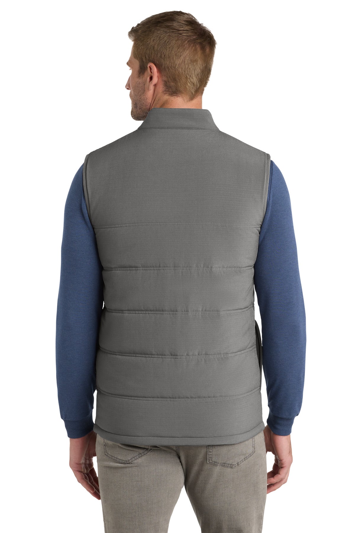 Custom Embroidered TravisMathew Cold Bay Vest TM1MW453,Quiet Shade Grey