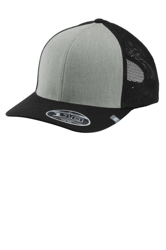 Custom Embroidered TravisMathew Caps in Heather Grey/ Black