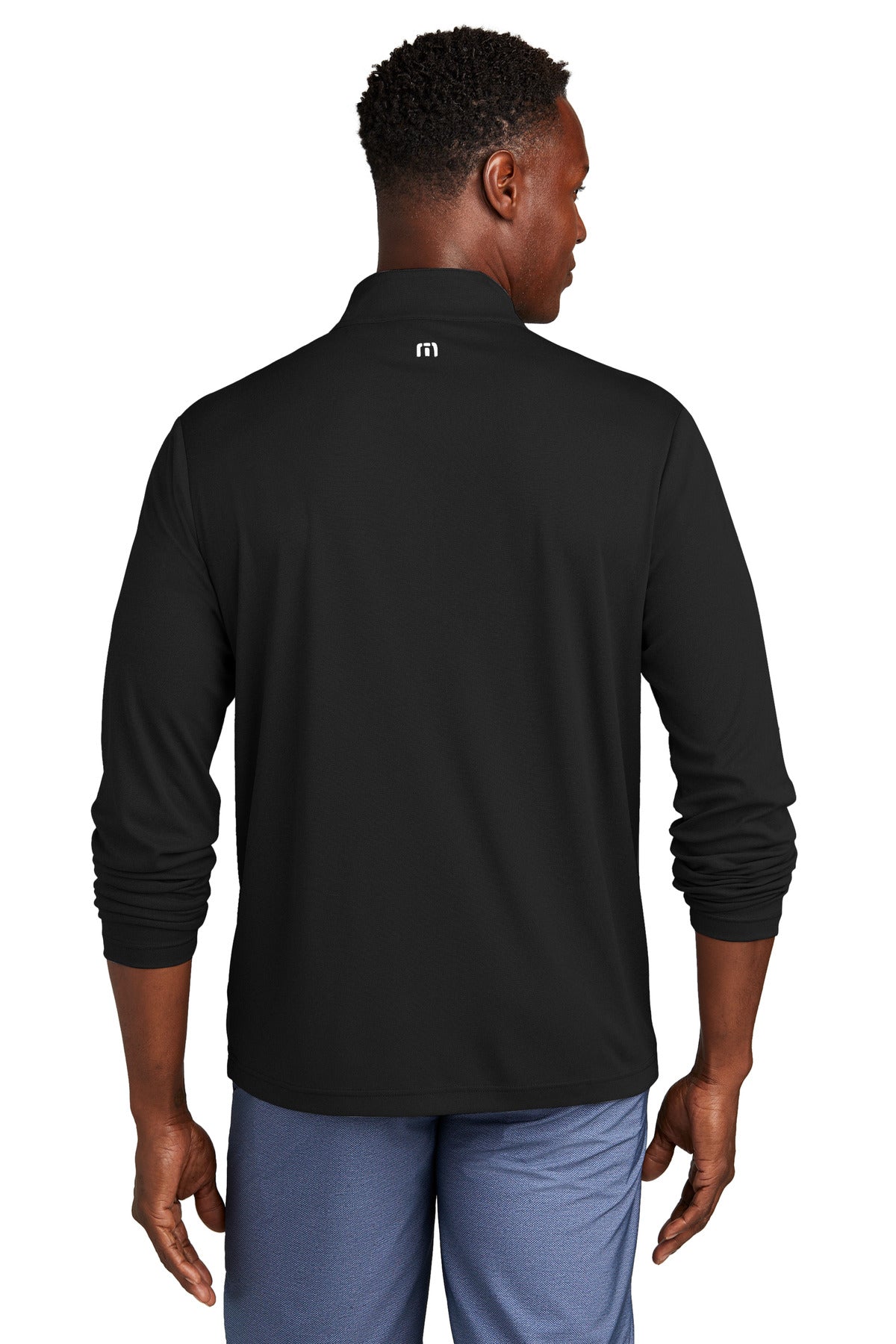 Custom Embroidered TravisMathew Coto Performance 1/4-Zip TM1MY397,Black