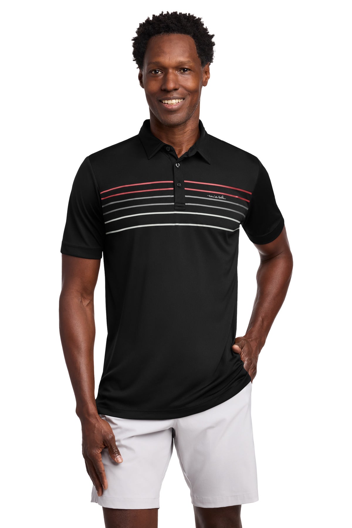 Custom Embroidered TravisMathew Polos/Knits in Black