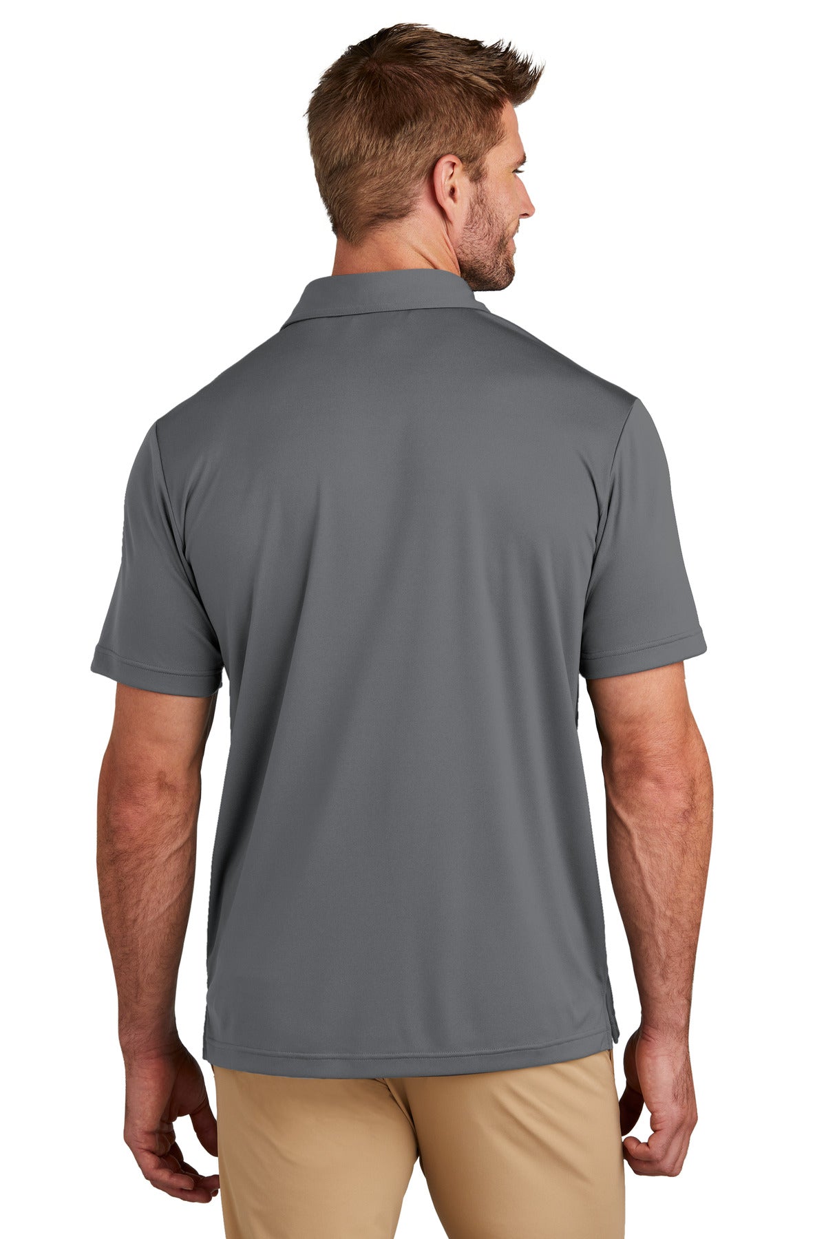 Custom Embroidered TravisMathew Coto Performance Chest Stripe Polo TM1MY400,Dark Grey