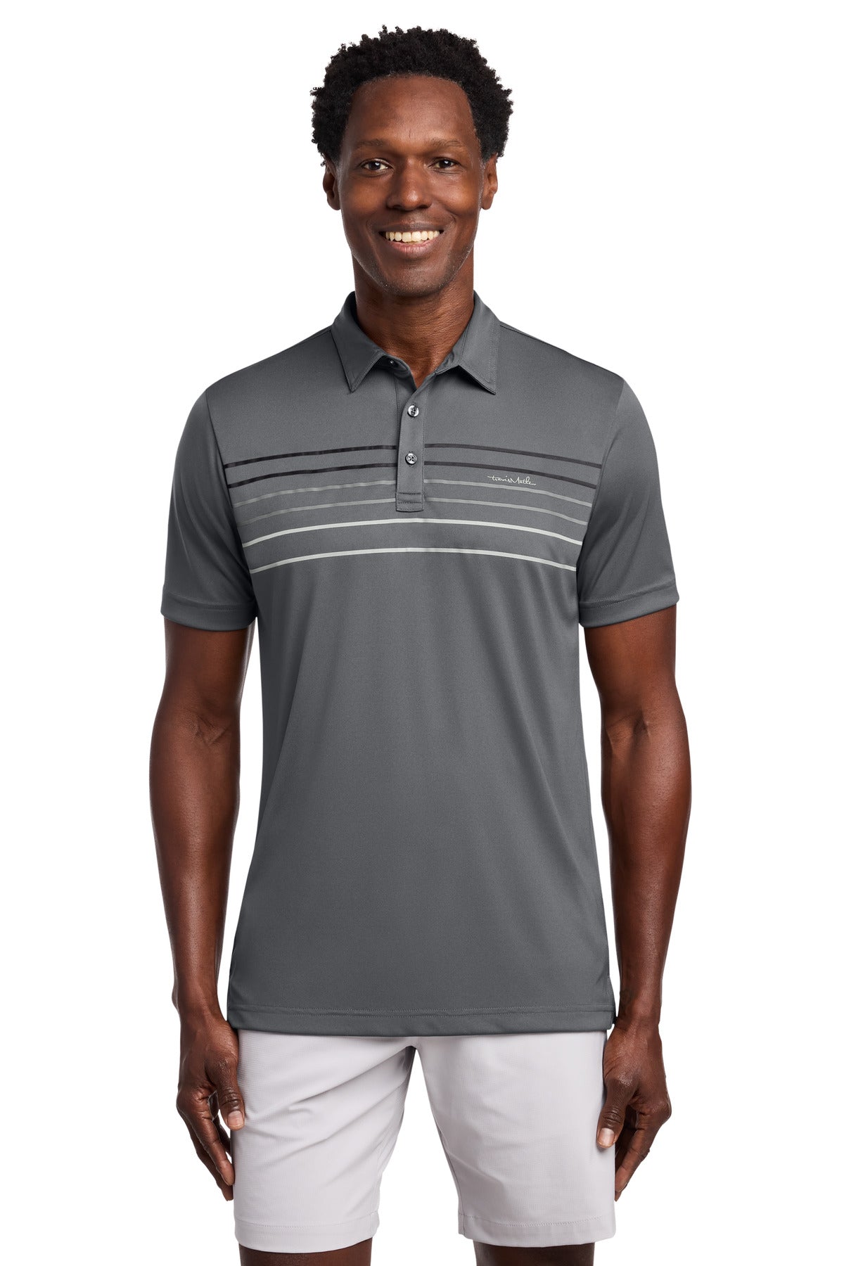 Custom Embroidered TravisMathew Polos/Knits in Dark Grey