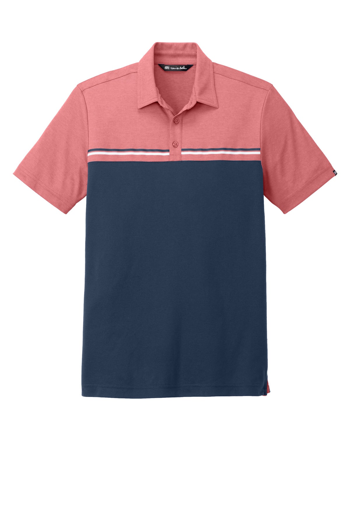 Custom Embroidered TravisMathew Polos/Knits in Cardinal Heather/ Blue Nights