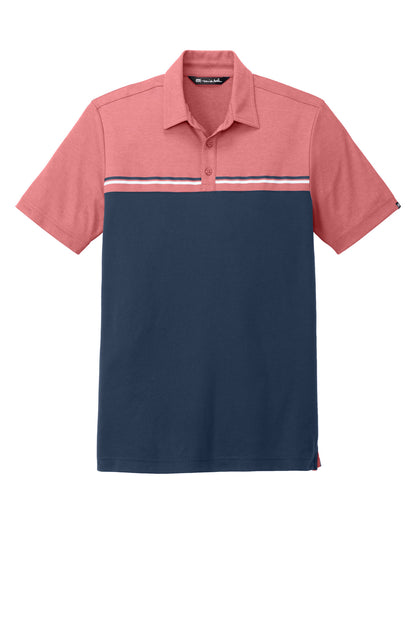 Custom Embroidered TravisMathew Polos/Knits in Cardinal Heather/ Blue Nights