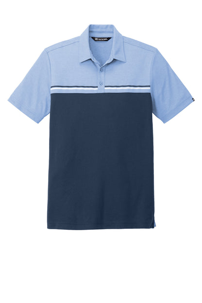 Custom Embroidered TravisMathew Polos/Knits in Riviera Heather/ Blue Nights