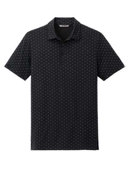 Custom Embroidered TravisMathew Polos/Knits in Black/ Aegean Blue