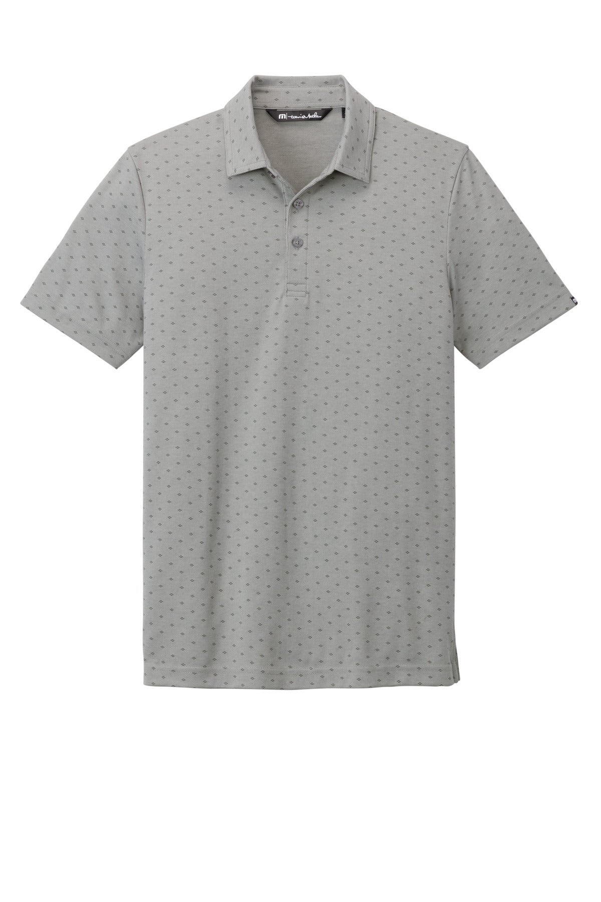 Custom Embroidered TravisMathew Polos/Knits in Quiet Shade Grey Heather/ Dark Grey