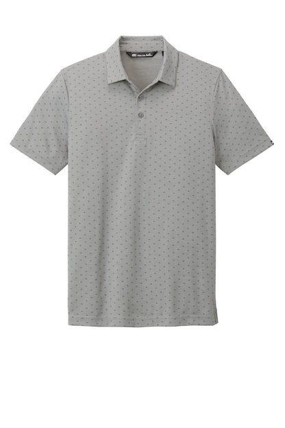 Custom Embroidered TravisMathew Polos/Knits in Quiet Shade Grey Heather/ Dark Grey