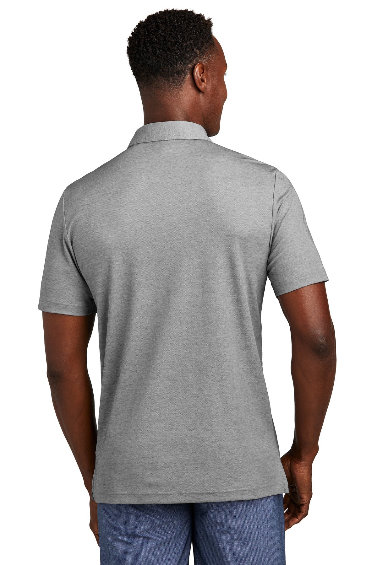 Custom Embroidered TravisMathew Oceanside Heather Pocket Polo TM1MY404,Quiet Shade Grey Heather