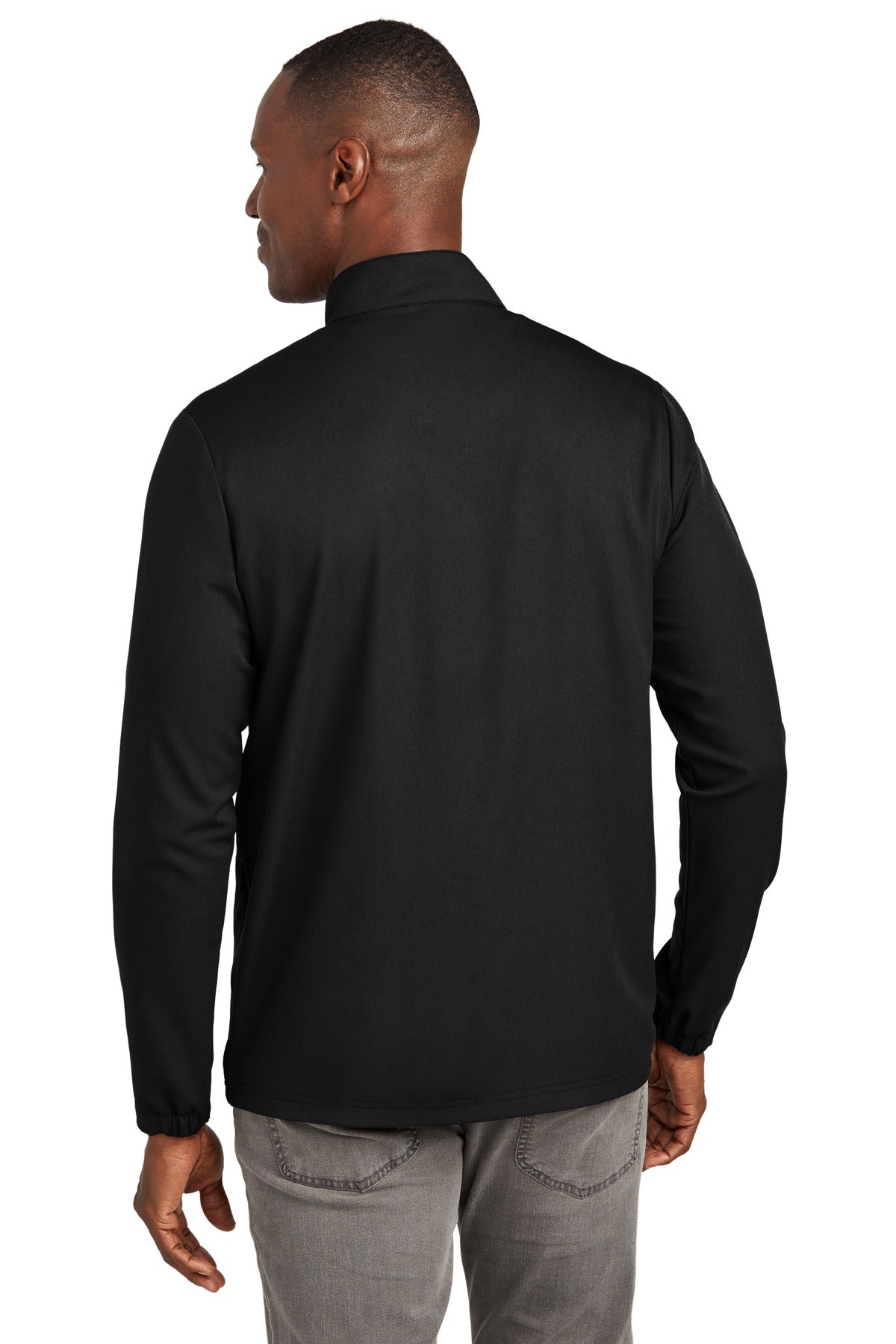 Custom Embroidered TravisMathew Balboa Chest Stripe 1/4-Zip TM1MZ340,Black