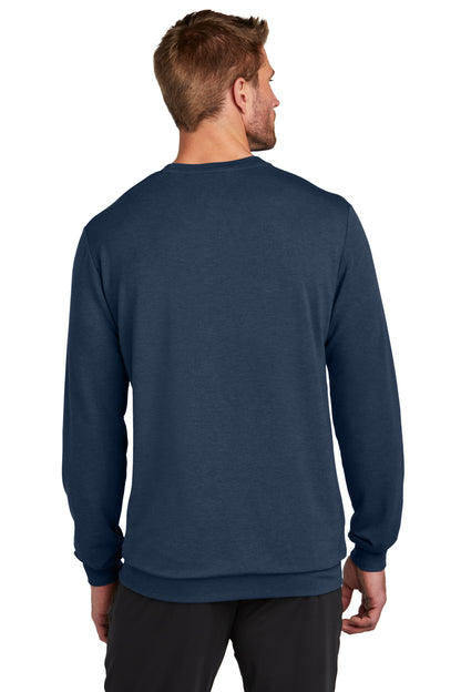 Custom Embroidered TravisMathew Long Weekend Crew TM1MZ342,Blue Nights Heather