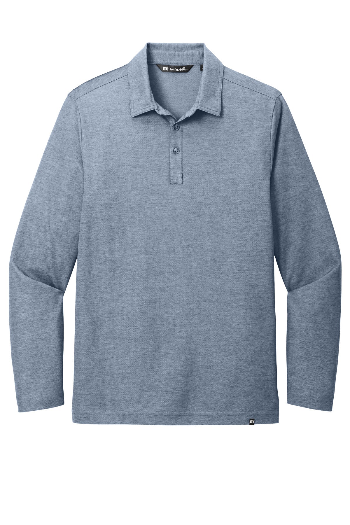 Custom Embroidered TravisMathew Polos/Knits in Blue Nights Heather