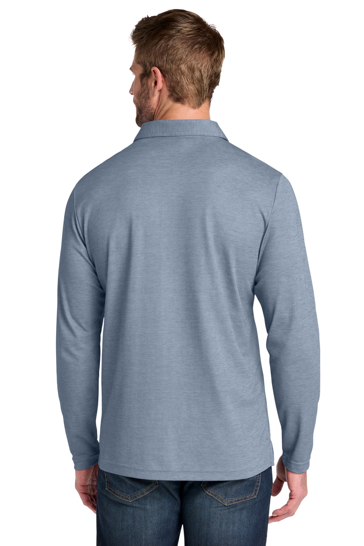 Custom Embroidered TravisMathew Polos/Knits in Blue Nights Heather