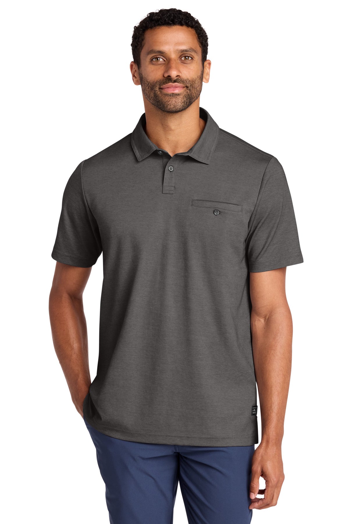 Custom Embroidered TravisMathew Polos/Knits in Black Heather