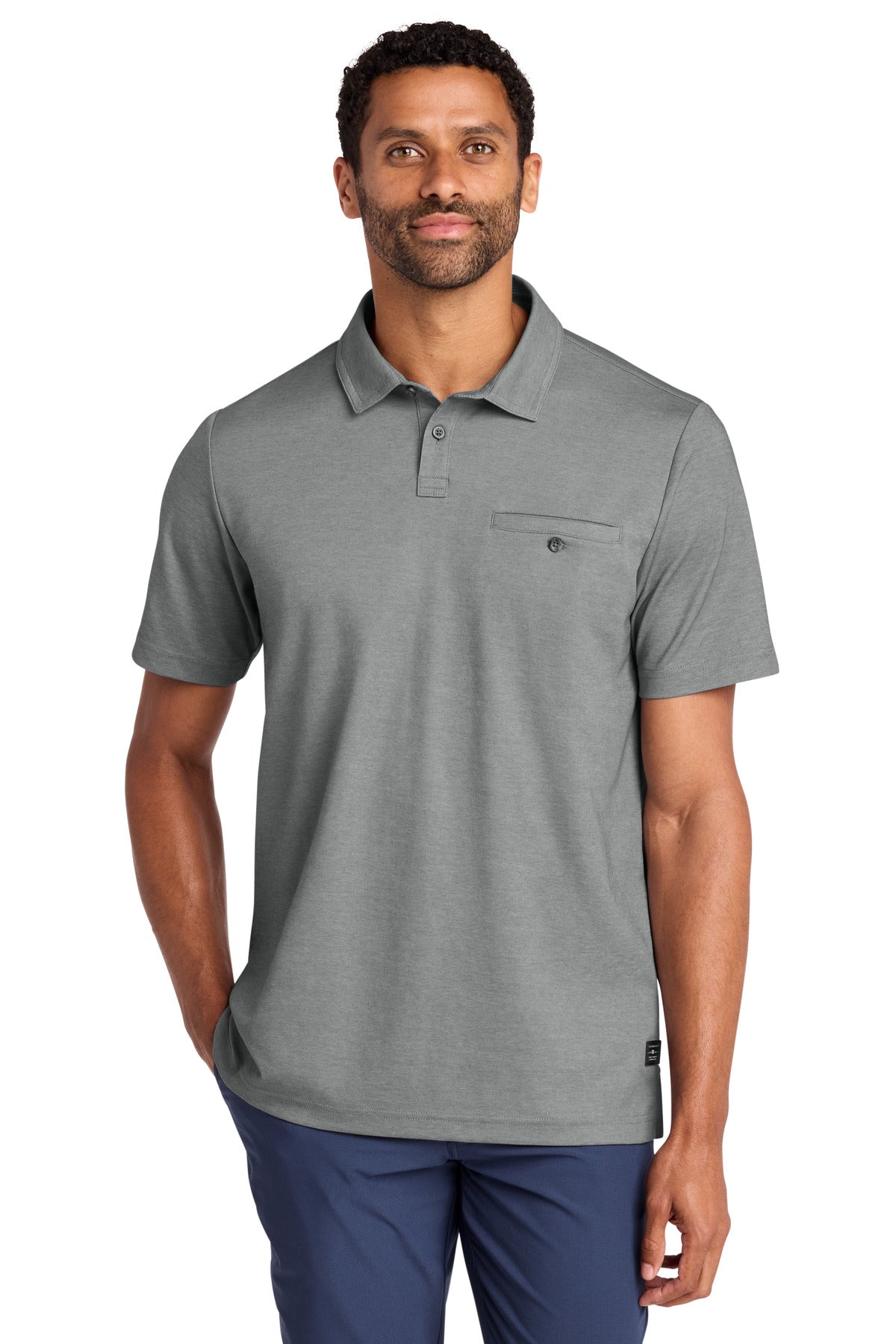 Custom Embroidered TravisMathew Polos/Knits in Grey Heather