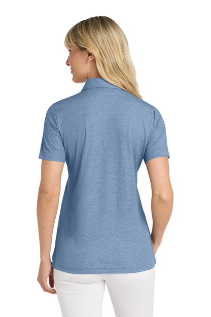 Custom Embroidered TravisMathew Women's Oceanside Heather Polo TM1WW002,Classic Blue Heather