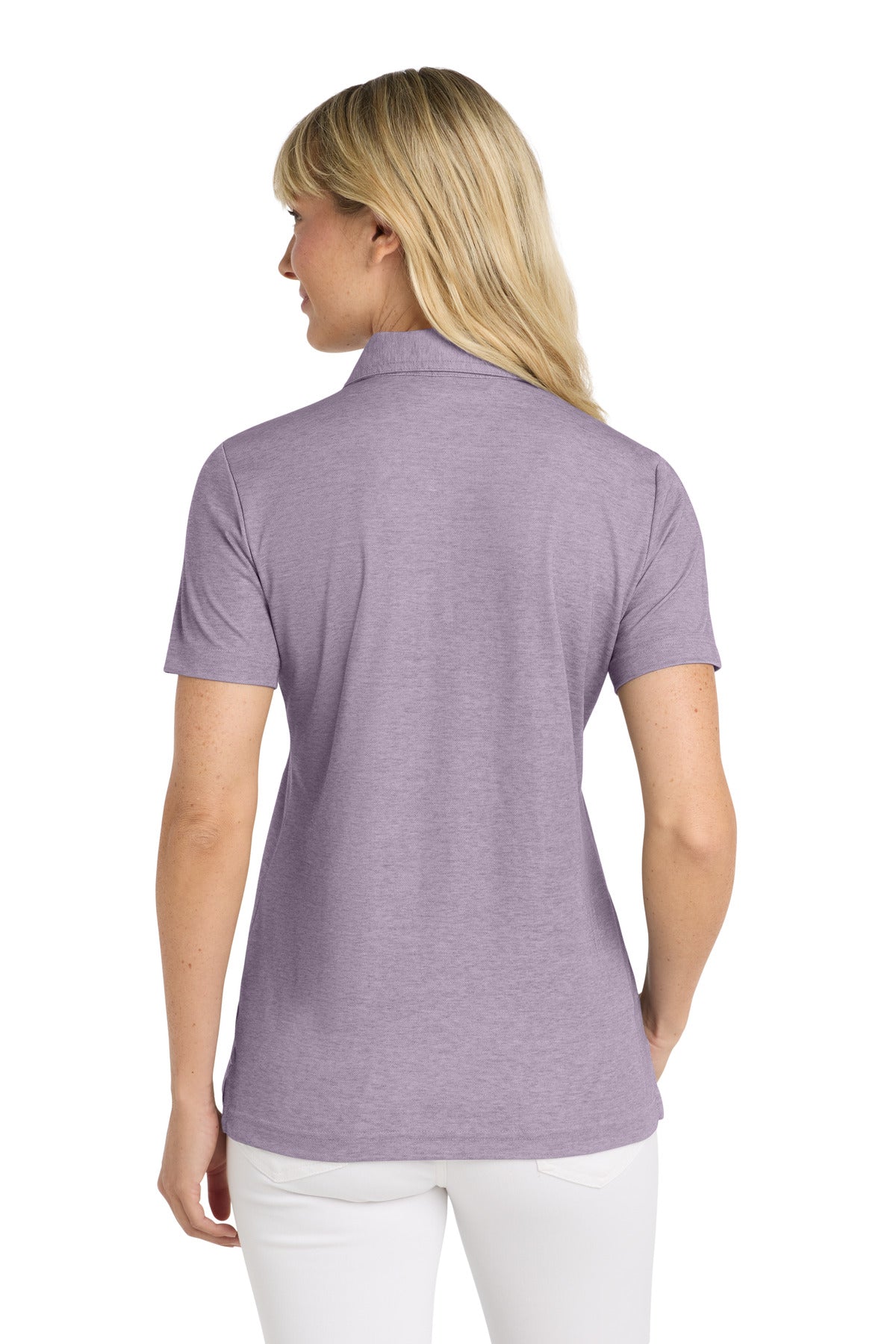 Custom Embroidered TravisMathew Women's Oceanside Heather Polo TM1WW002,Purple Sage Heather
