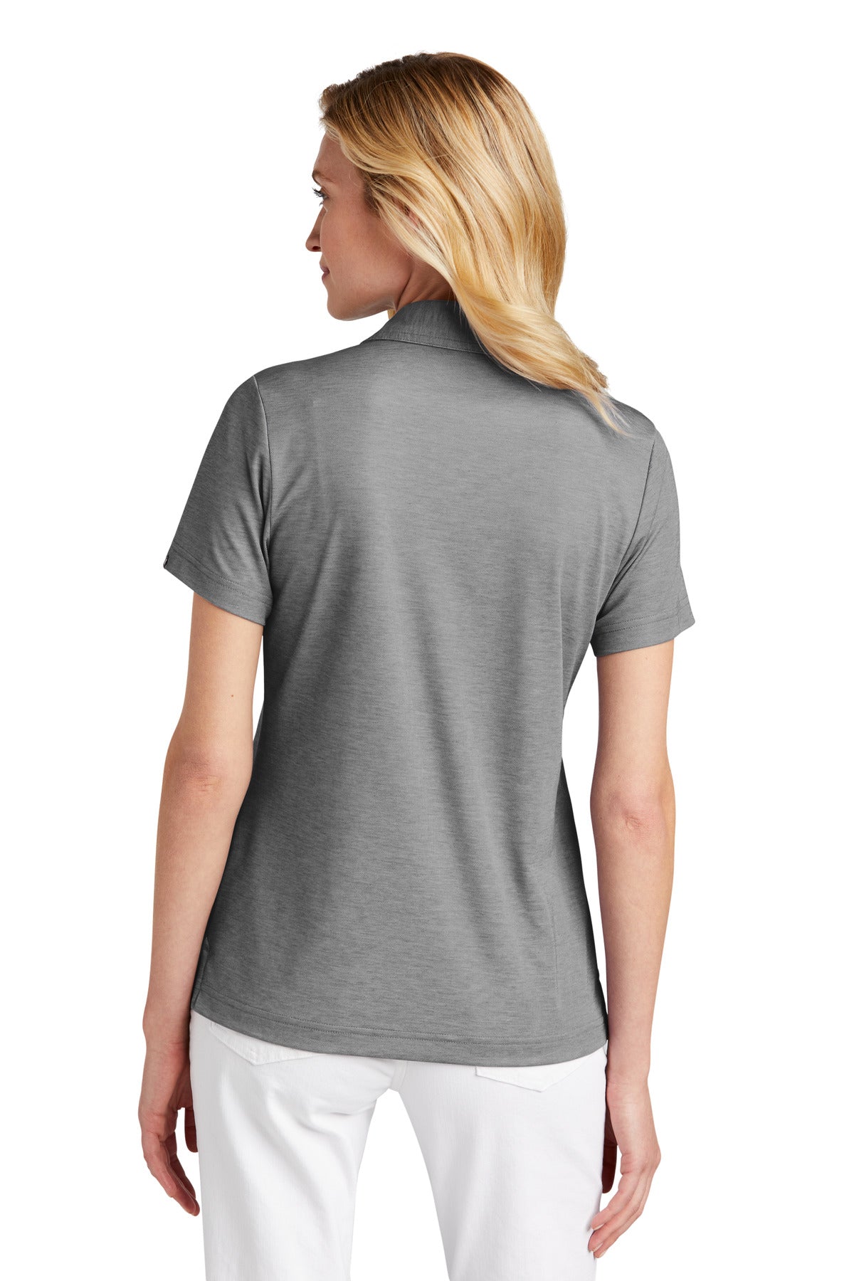 Custom Embroidered TravisMathew Women's Oceanside Heather Polo TM1WW002,Quiet Shade Grey Heather