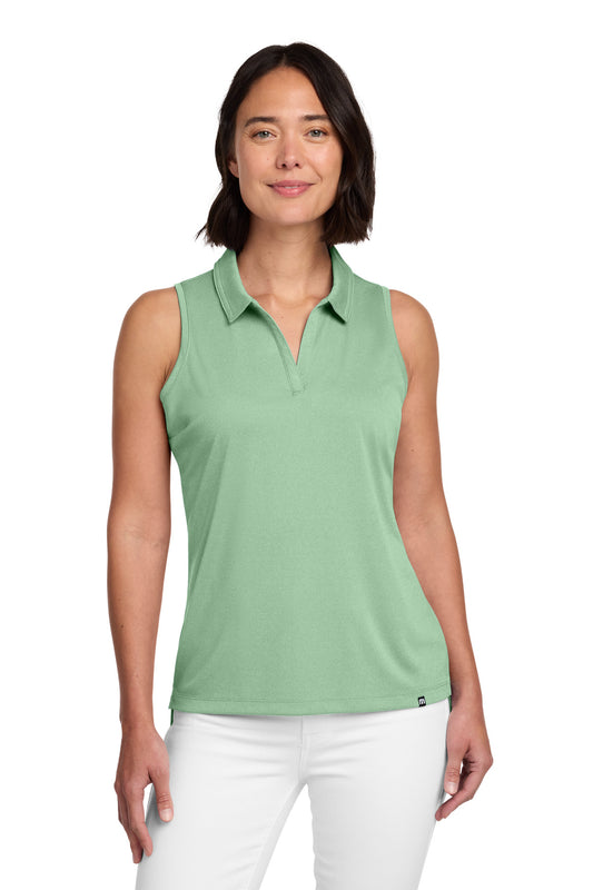 Custom Embroidered TravisMathew Polos/Knits in Beryl Green Heather