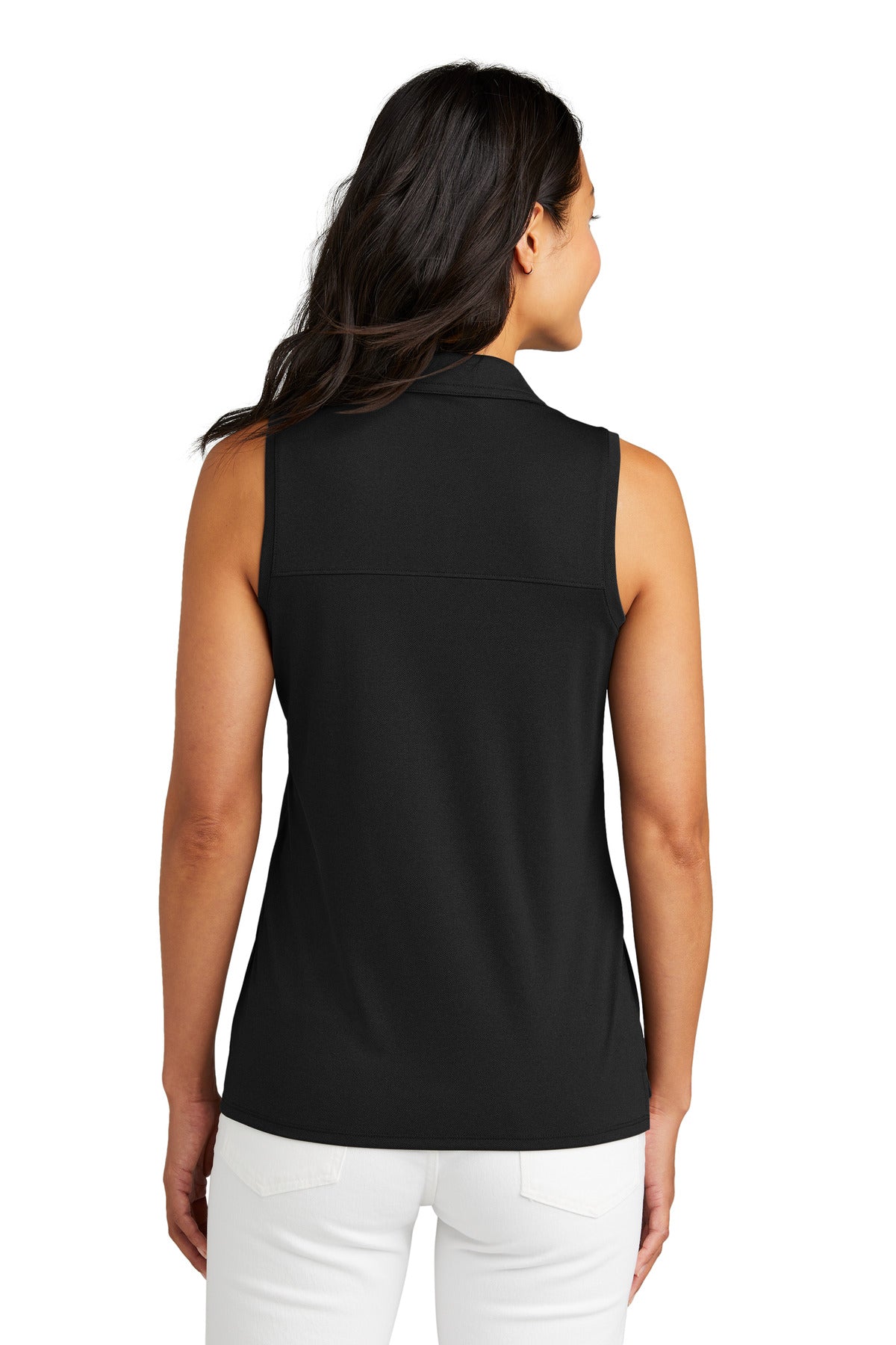 Custom Embroidered TravisMathew Women's Coto Performance Sleeveless Polo TM1WX001,Black