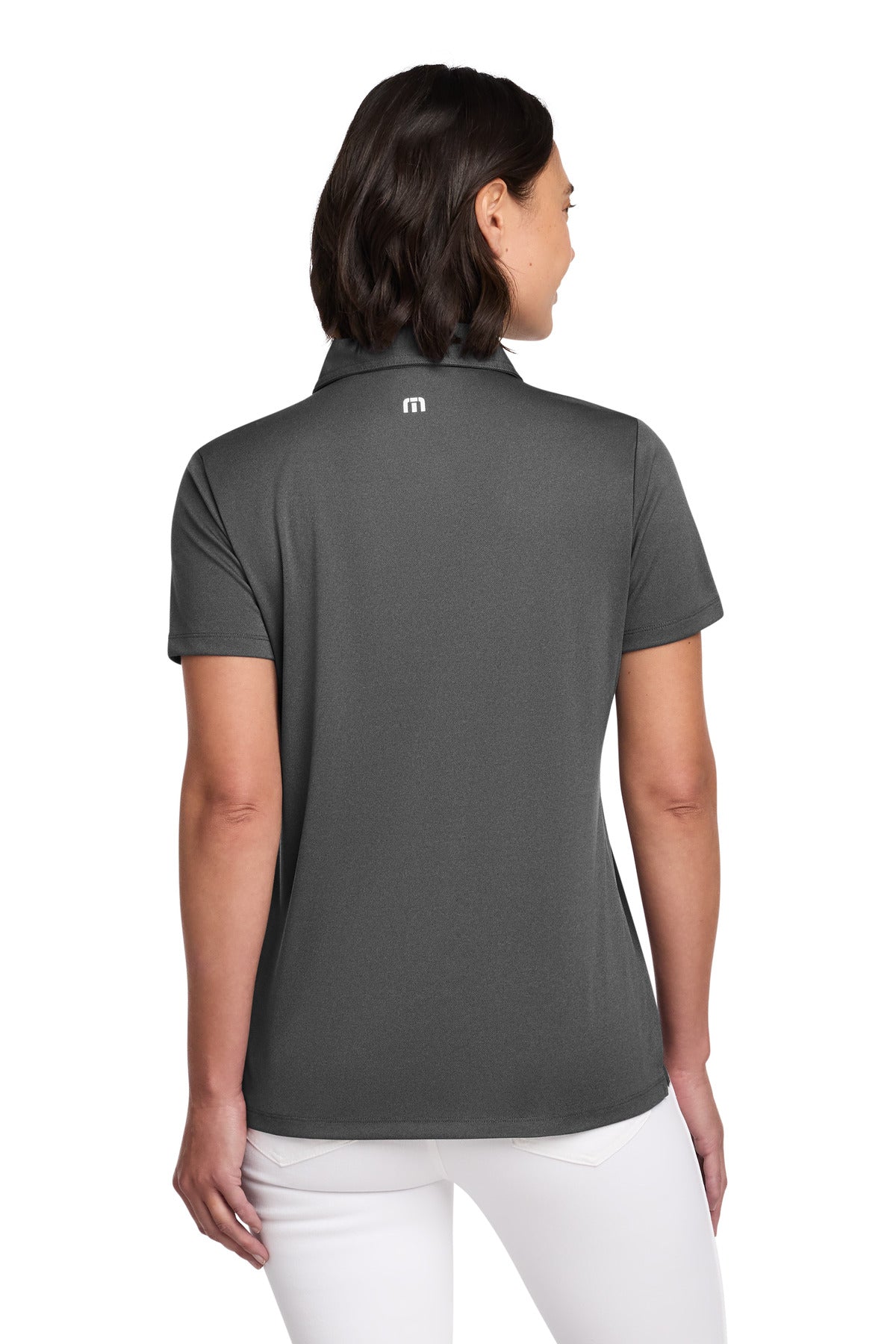 Custom Embroidered TravisMathew Polos/Knits in Quiet Shade Grey/ Black