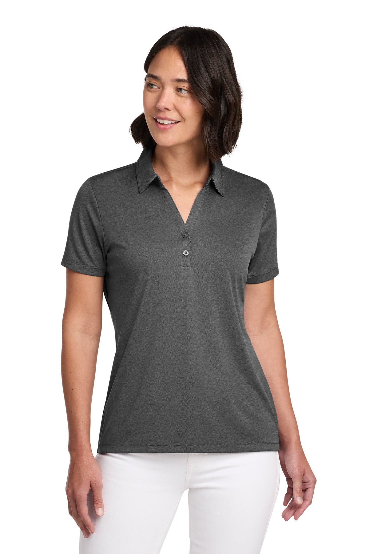 Custom Embroidered TravisMathew Polos/Knits in Quiet Shade Grey/ Black