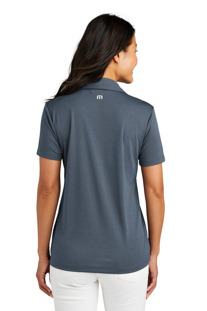 Custom Embroidered TravisMathew Women's Coto Performance Polo TM1WX002,Vintage Indigo/ Black
