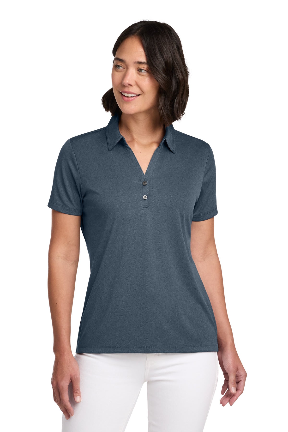 Custom Embroidered TravisMathew Polos/Knits in Vintage Indigo/ Black