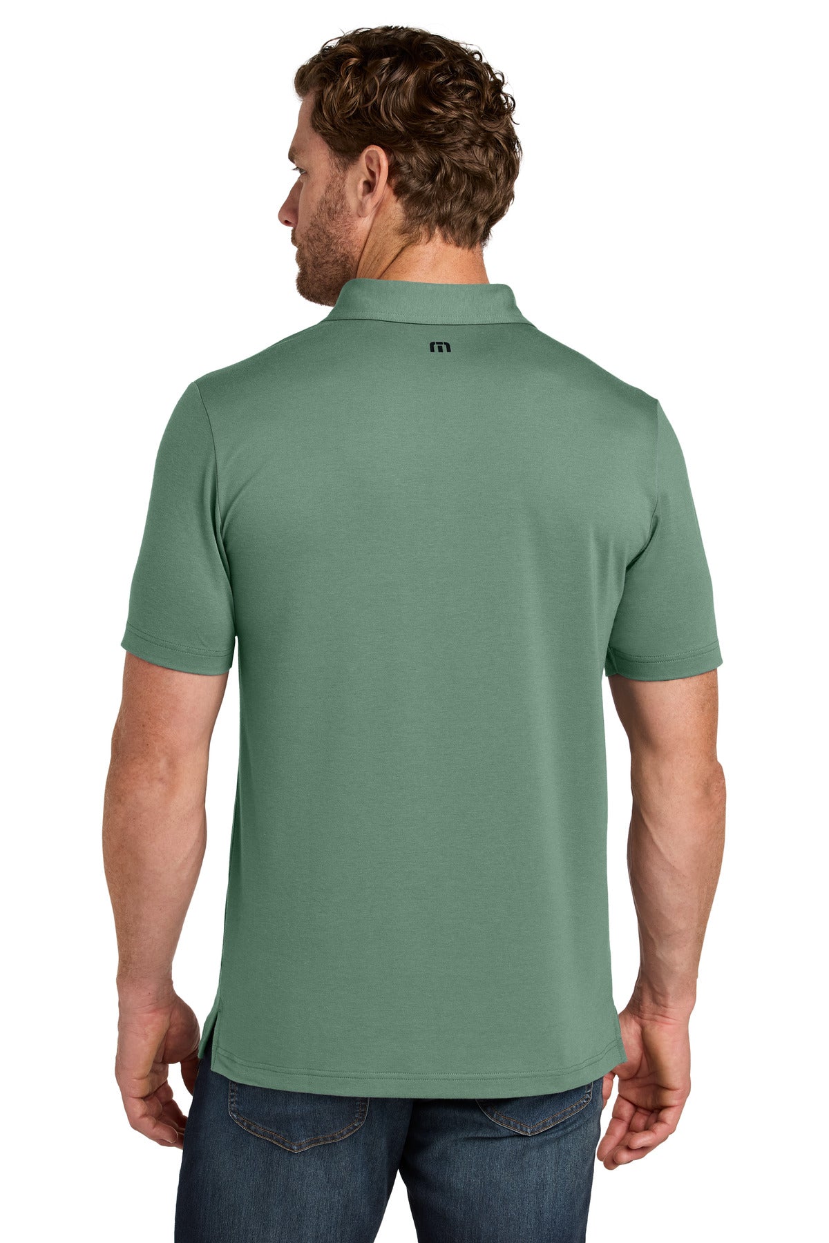 Custom Embroidered TravisMathew Glenview Solid Polo TMA41461,Laurel Green
