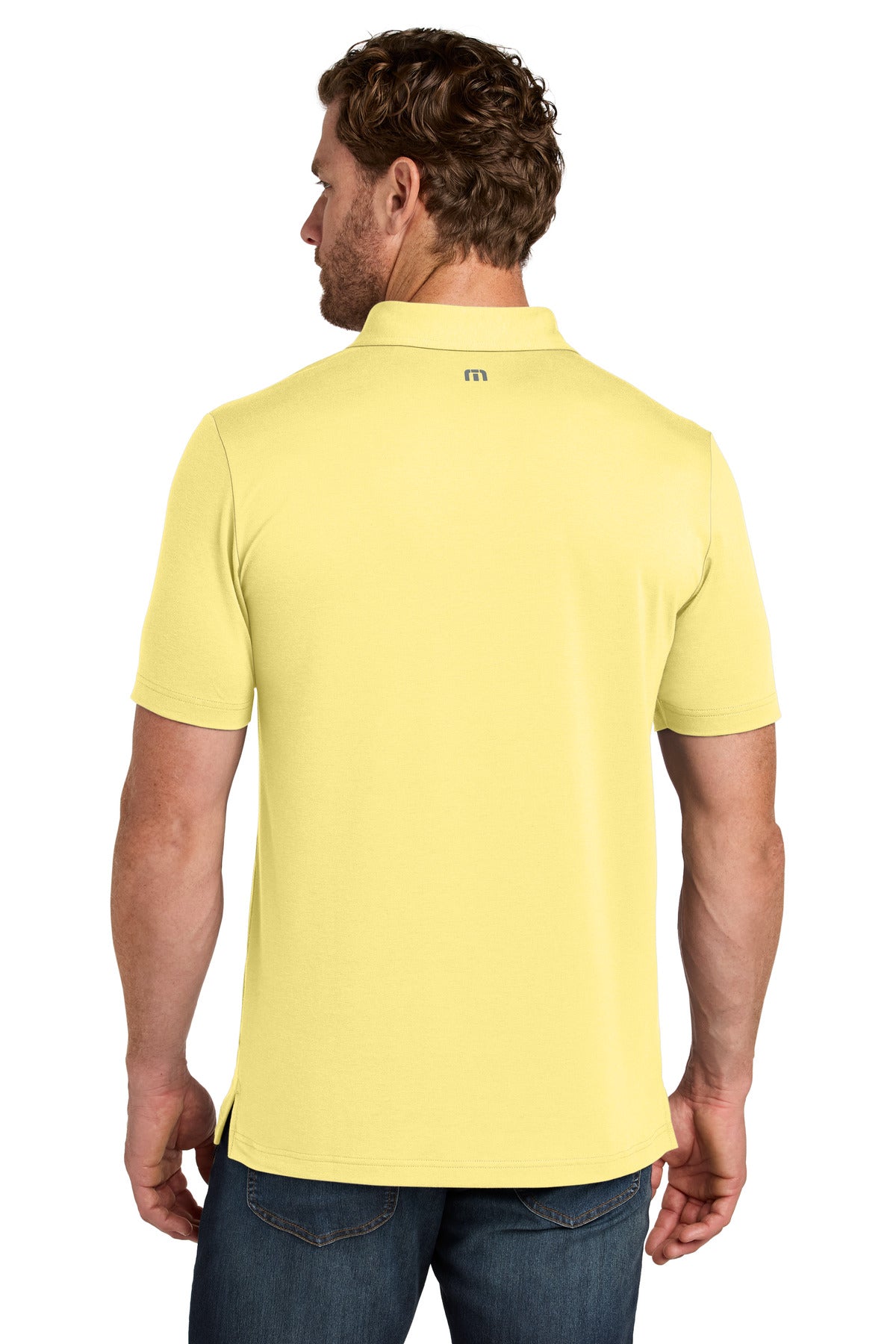 Custom Embroidered TravisMathew Glenview Solid Polo TMA41461,Pale Yellow